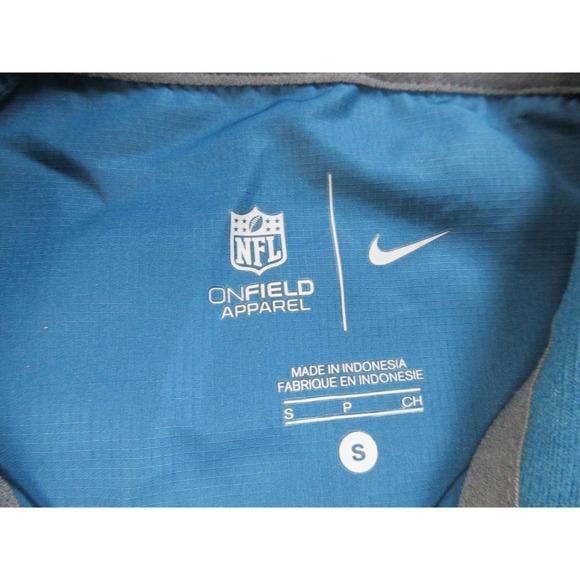 Miami Dolphins Pullover Jacket Mens Small Blue NFL Onfield Apparel Nike Football - Picture 8 of 16